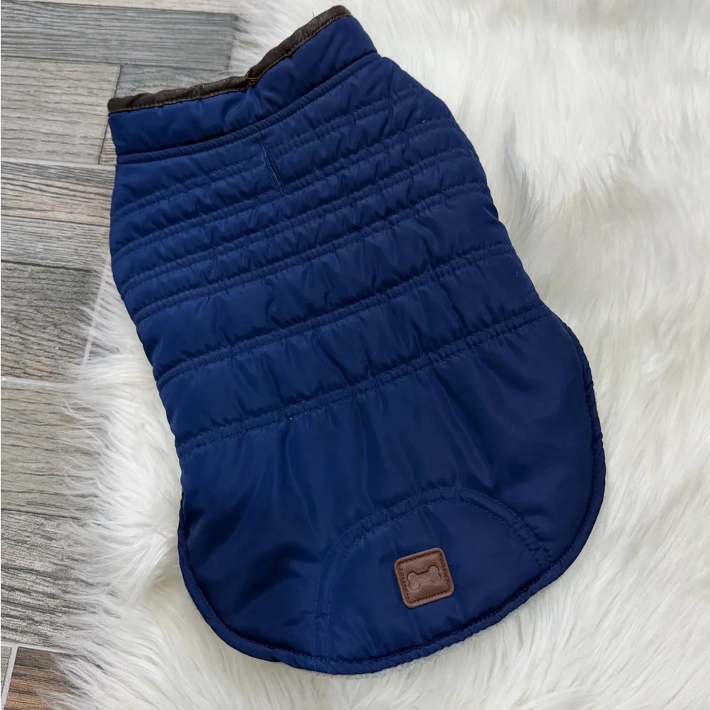 Bond & Co. Navy and Gray Reversible Quilted Barn Jacket Size Small
